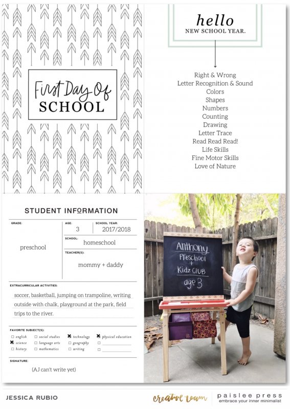 HOMESCHOOL PRESCHOOL