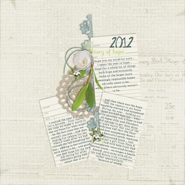 Hope - Day 25 2012 word in review