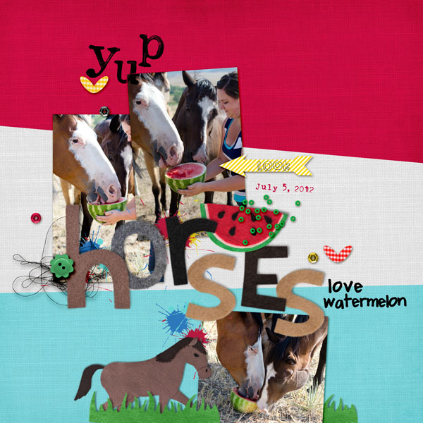 Horses Love Watermelon