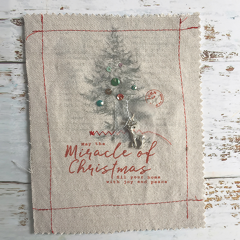 Hybrid Christmas Card - Miracle (printed onto fabric)