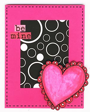 hybrid - pink valentine card