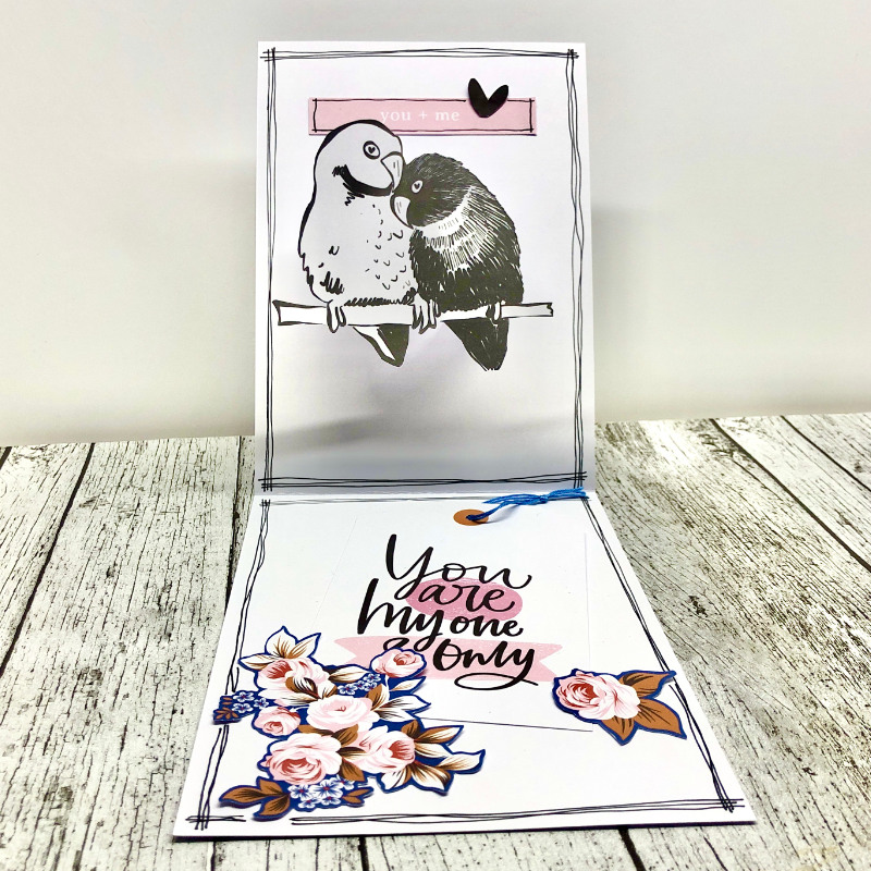 Hybrid Valentine pop up card