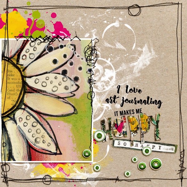 I Love Art Journaling | Flash Scrap with Dalis