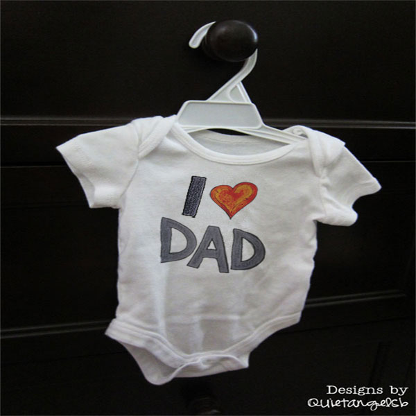I Love Dad onesie