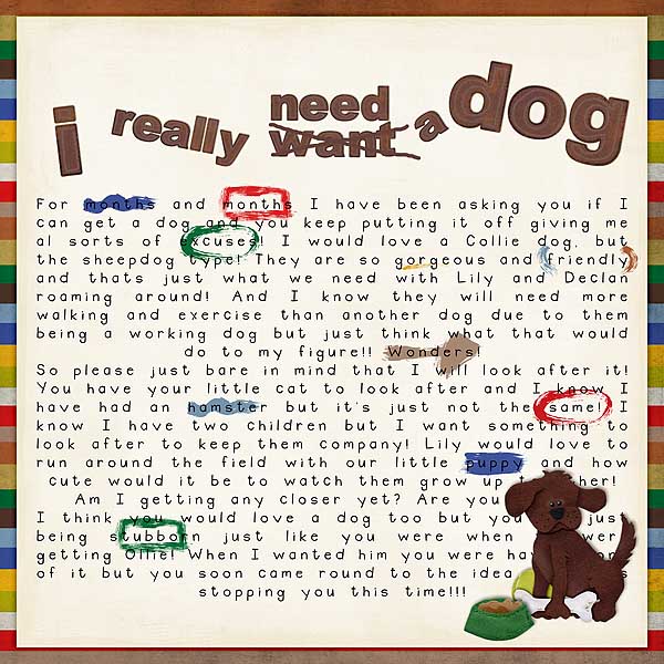 I really need a dog