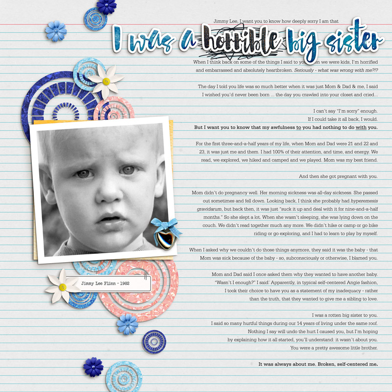 I was a horrible big sister (Template Challenge April 2017)