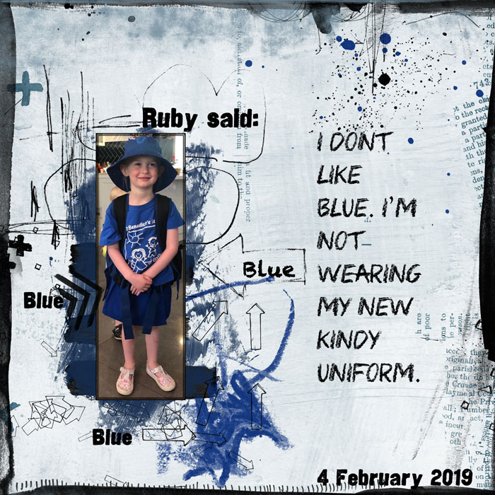I won't wear blue