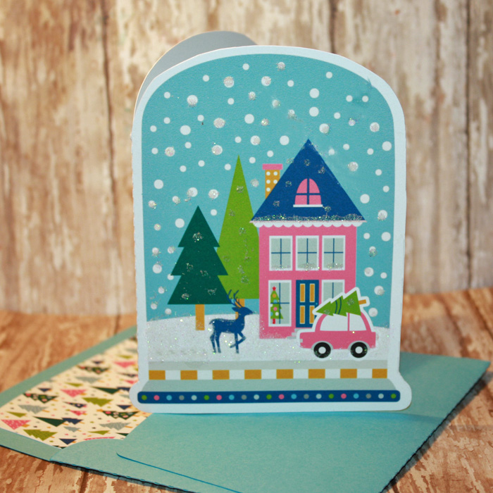 Illustrated Christmas Globe Card