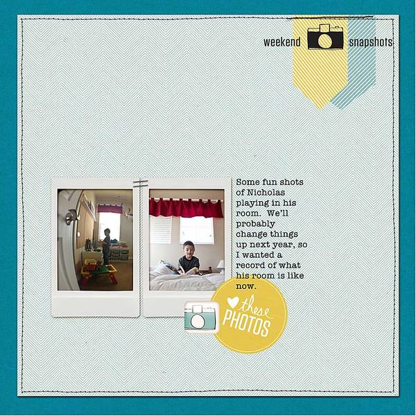 In his room