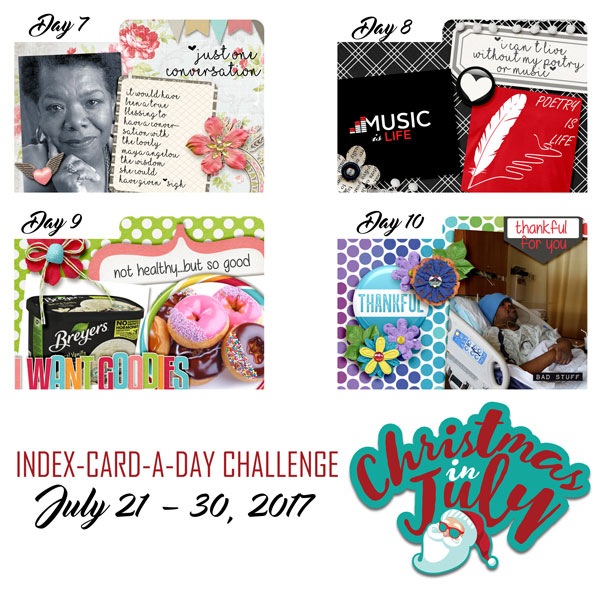 Index a Day page 2 - Days 7-10