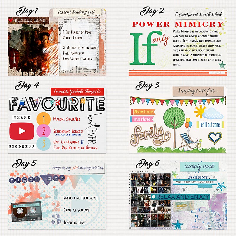 Index cards day 1-6