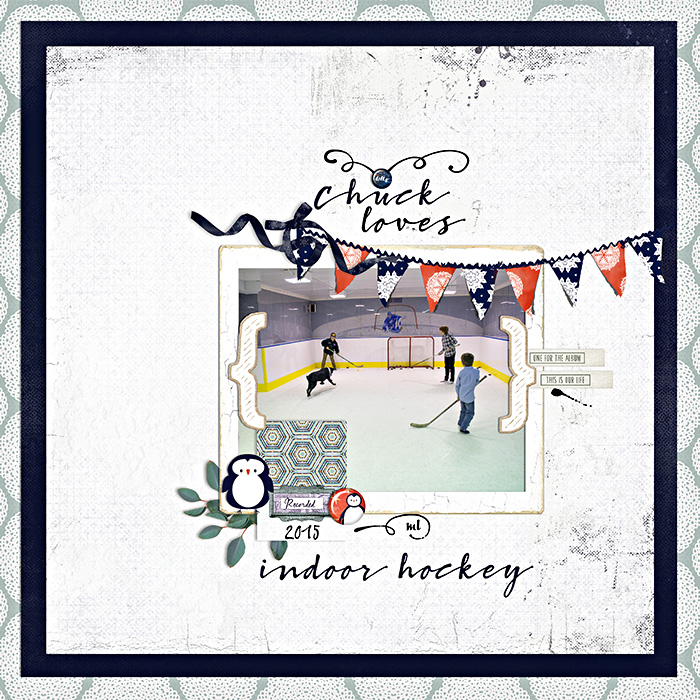 Indoor floor hockey with Chuck