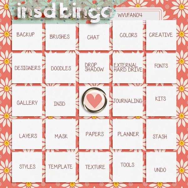 iNSD bingo card