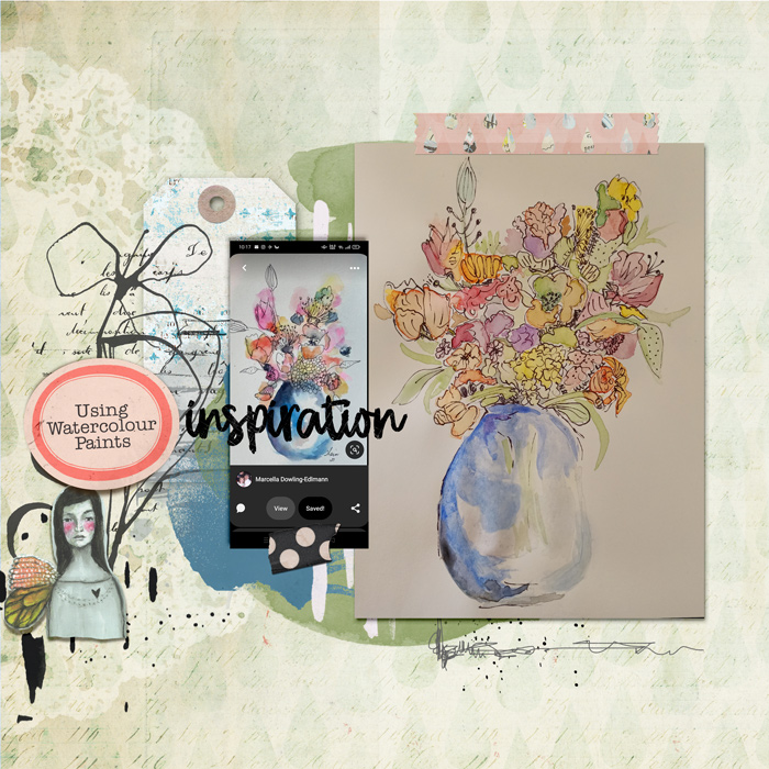Insd Slow Justine - watercolour vase