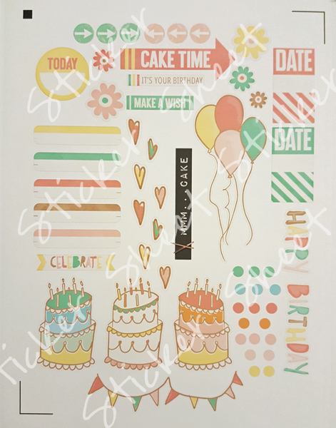 Its Your Bday Sticker Sheet