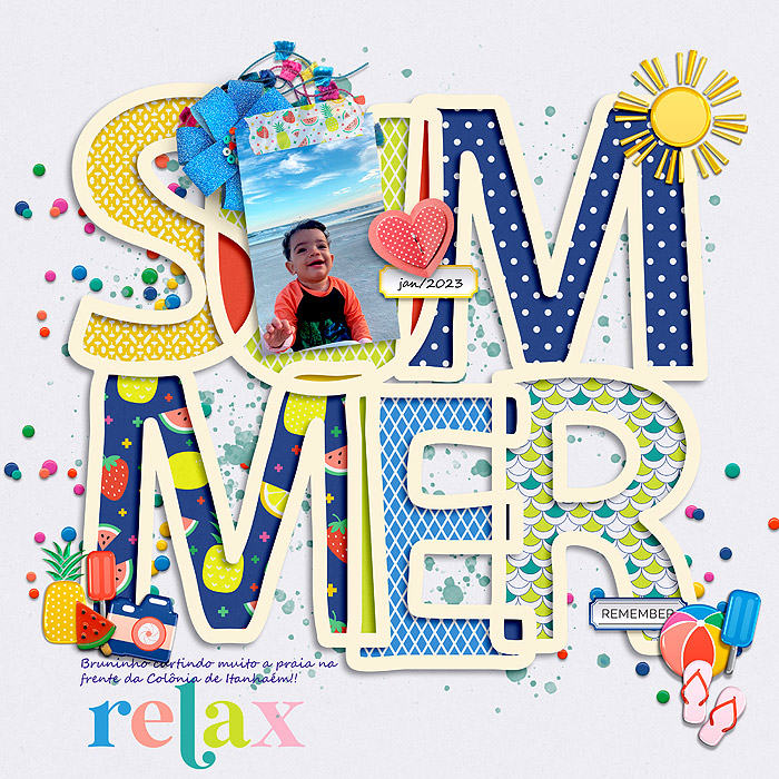 Jan 12:  Create A Happy Page(Summer)