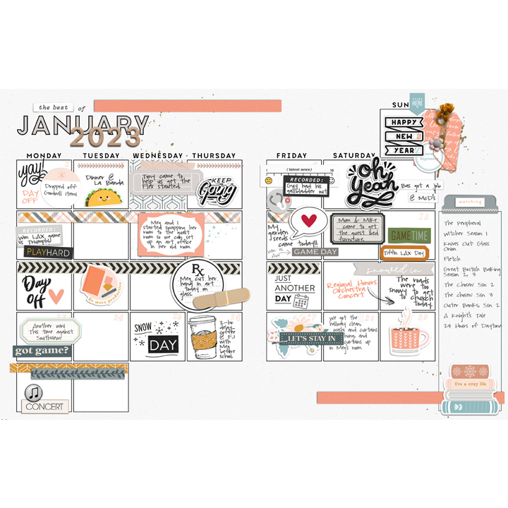 Jan 2023 Memory A Day Calendar