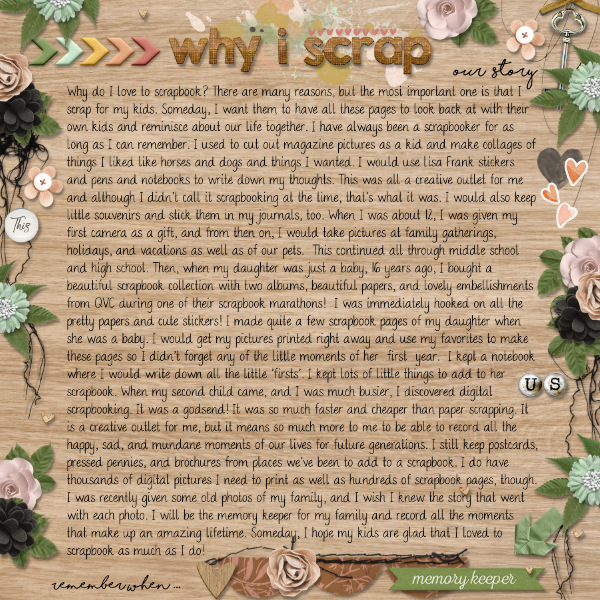 January 2-Why I Scrap