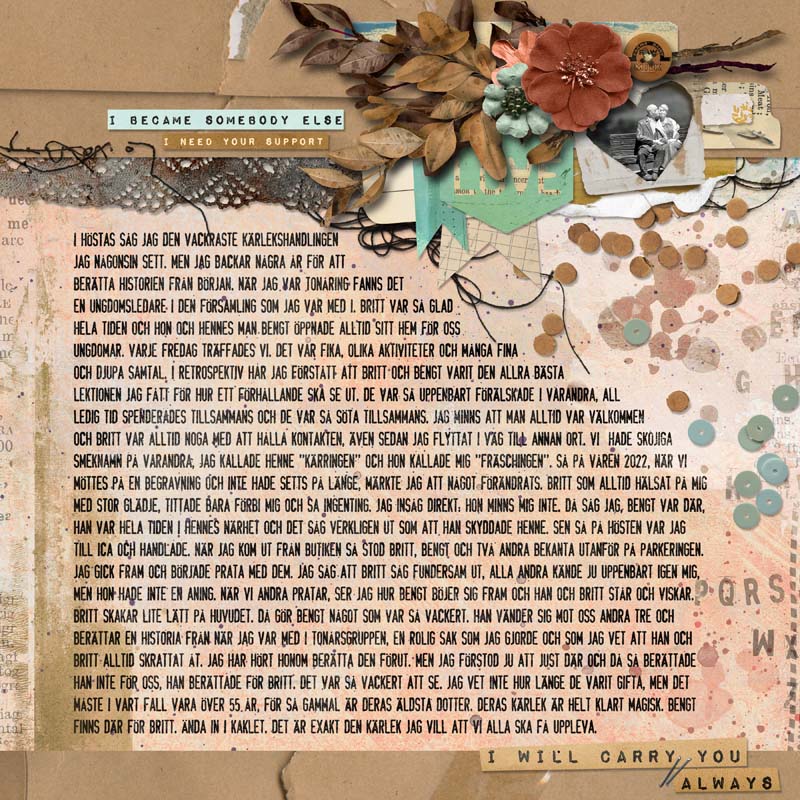 January 25 Tell A Love Story - I Will Carry You Always