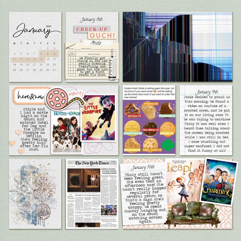 January 9 - 16 Project Pages (Left)