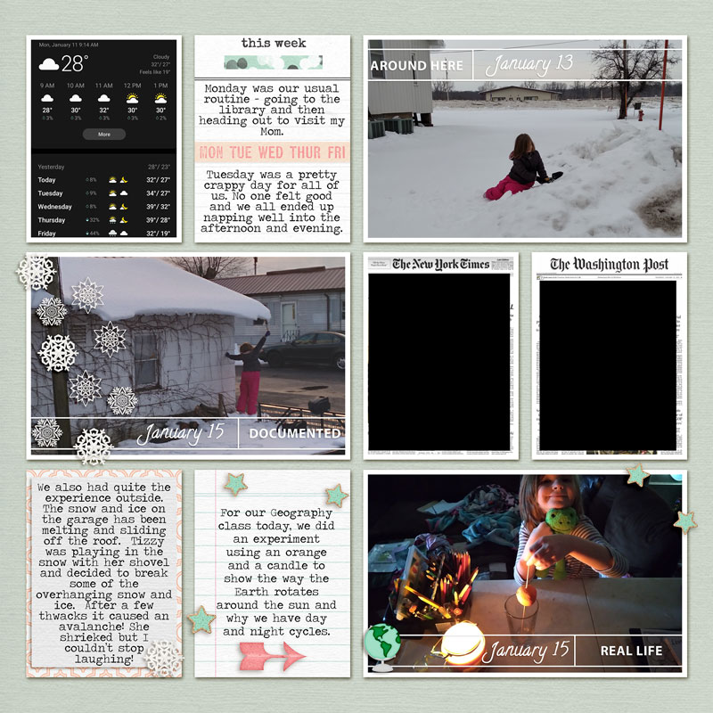 January 9 - 16 Project Pages (right)
