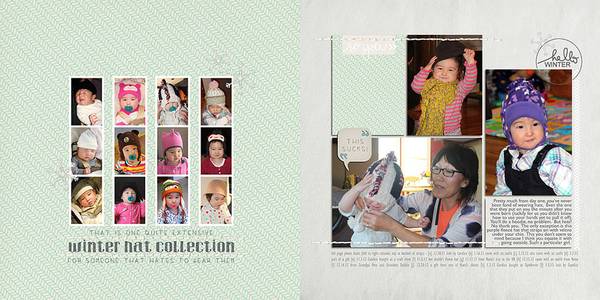 January challenge #14 - doodles (2 page layout)
