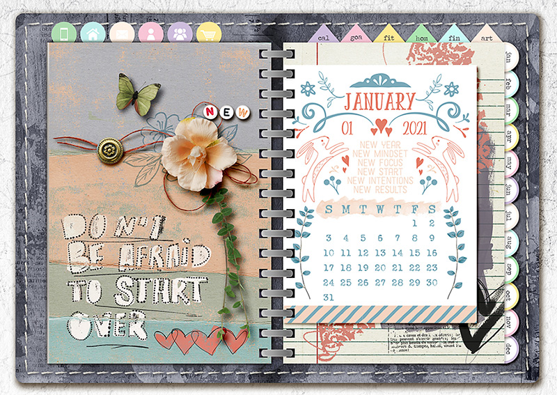January in my digi planner