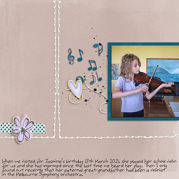Jasmine playing the Violin