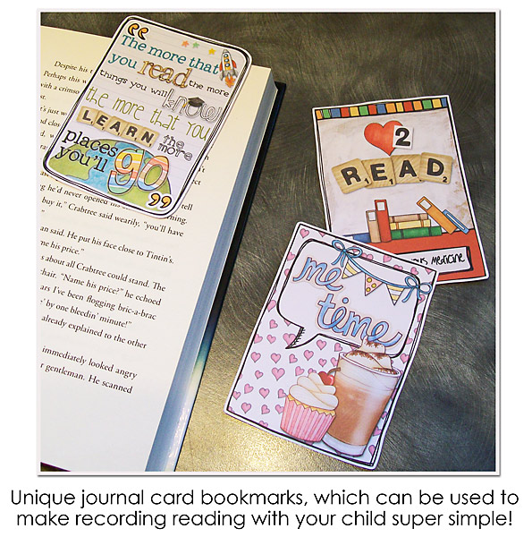 Journal card bookmarks