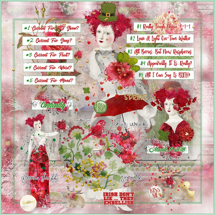 Journaling Challenge-March-5 Questions/5 Answers-Lady In Red-Currently