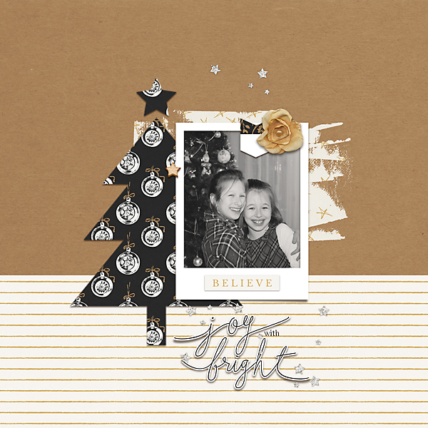 Joy and Bright - scraplift challenge