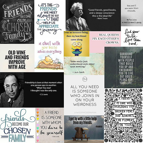 July 7-17 Monthly Muse Week 3 Quote Board: Friendship