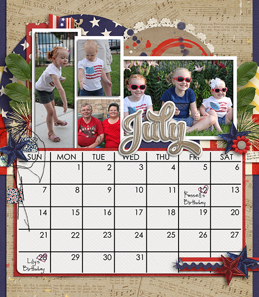 July Calendar Page