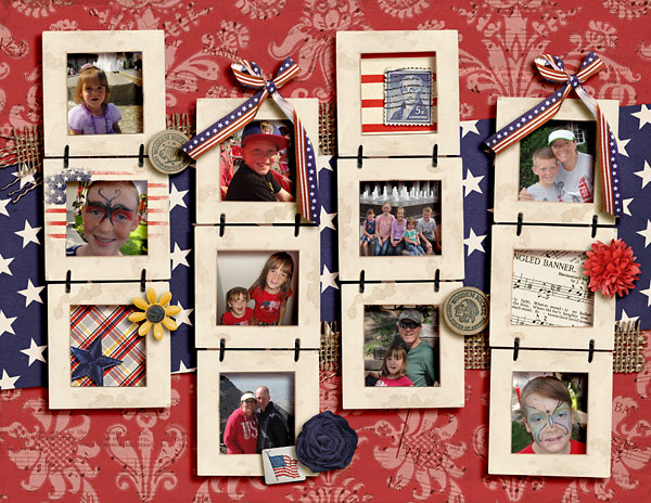 July calendar topper