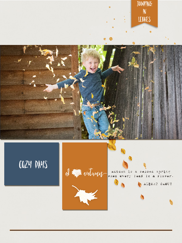 Jumping in leaves
