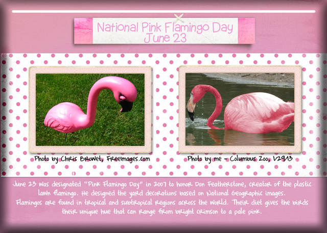 June Weekly Focus Challenge - Technique: Burn Tool - ATC-2017-108-Pink-Flamingo