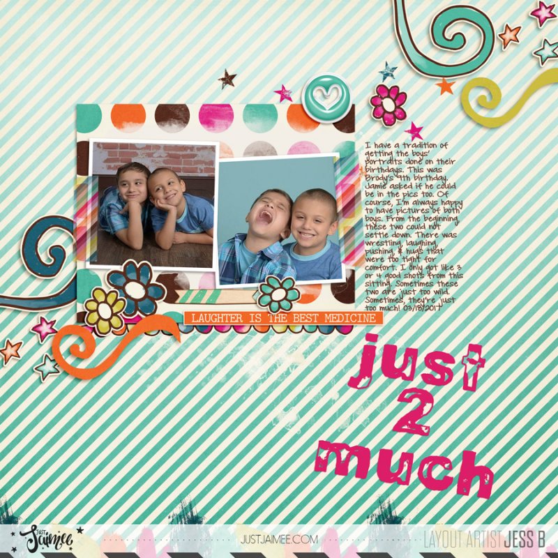 Just 2 much
