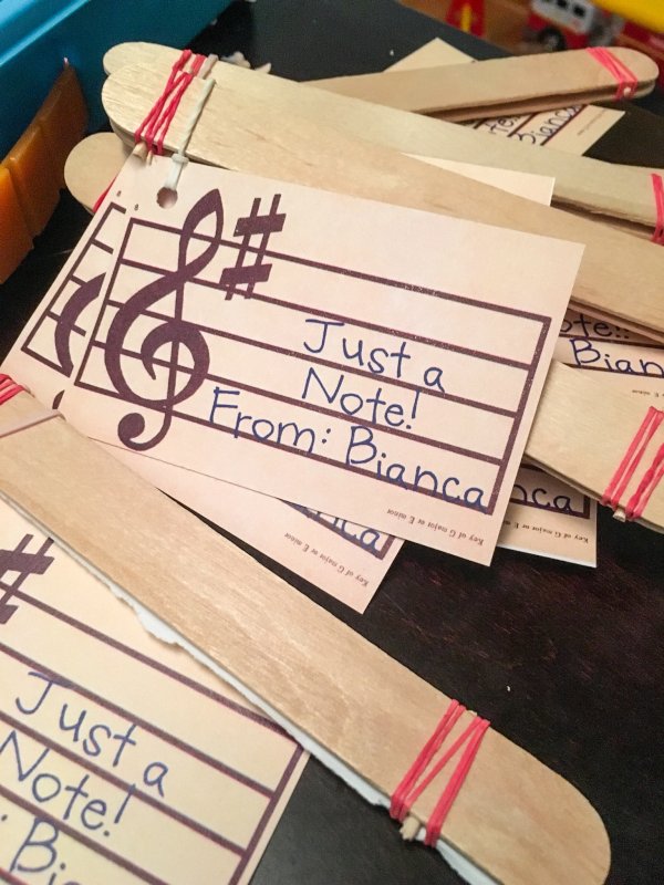 Just a Note Valentine Day Card