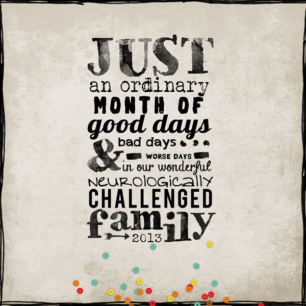 Just and Ordinary Month of...right side