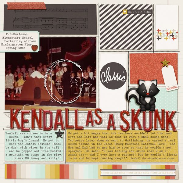 kendall as a skunk