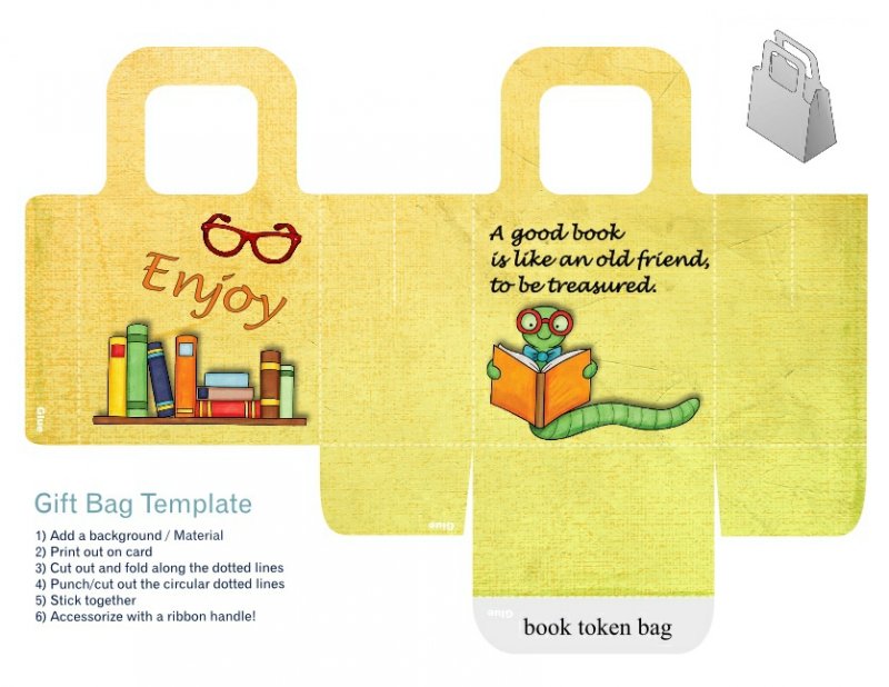 Khadfield_gift Bags  Book Token Bag
