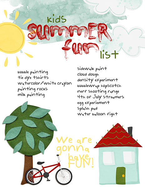kids summer fun list