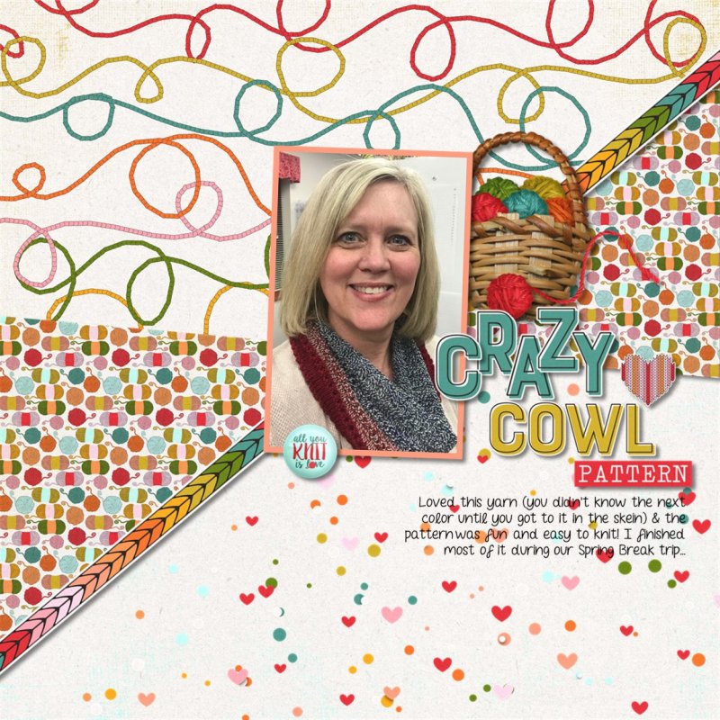 Knitting project - SWL's April 2019 Blog Template Challenge