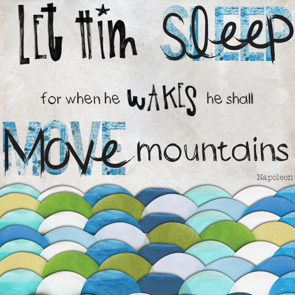 Let him sleep