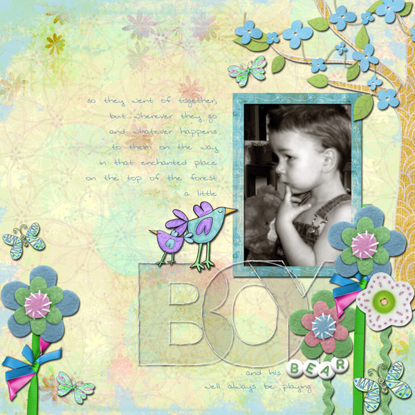 little boy and his bear
