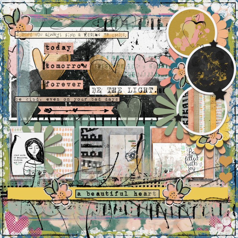 Little Butterfly Wings August Template Beautiful Heart