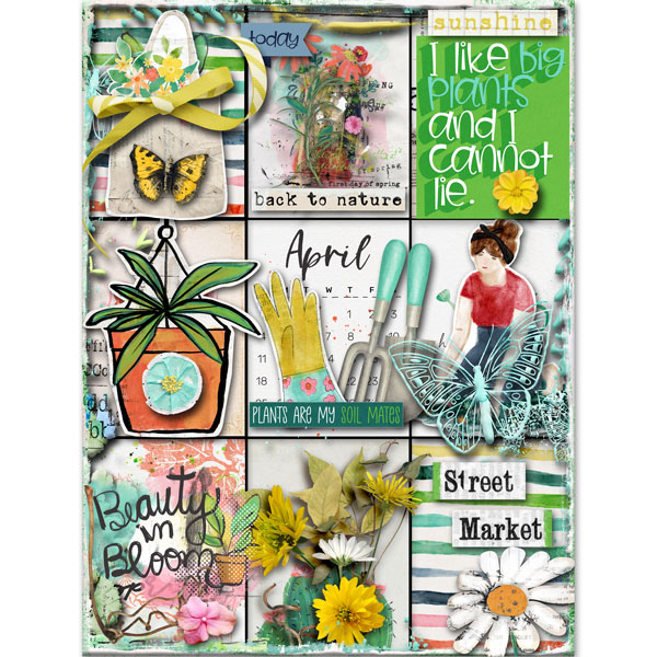 Little Butterfly Wings Collab with Sbasic "April Is For Sowing Seeds Pocket Page