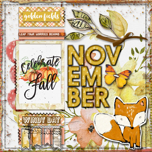 Little Butterfly Wings November Template Challenge