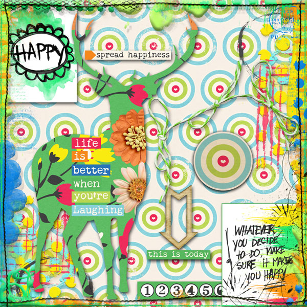 Little Butterfly Wings Think Happy Thoughts- + Deer Shapes -RETIRING
