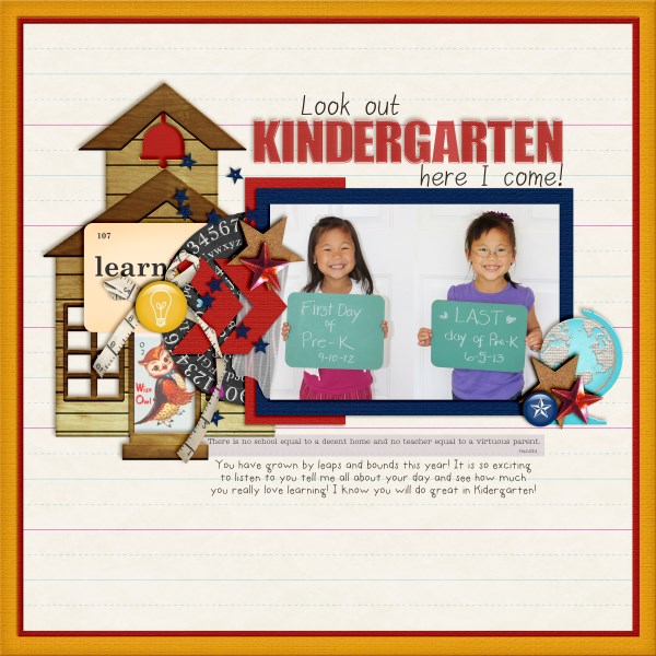 Look out kindergarten here I come!